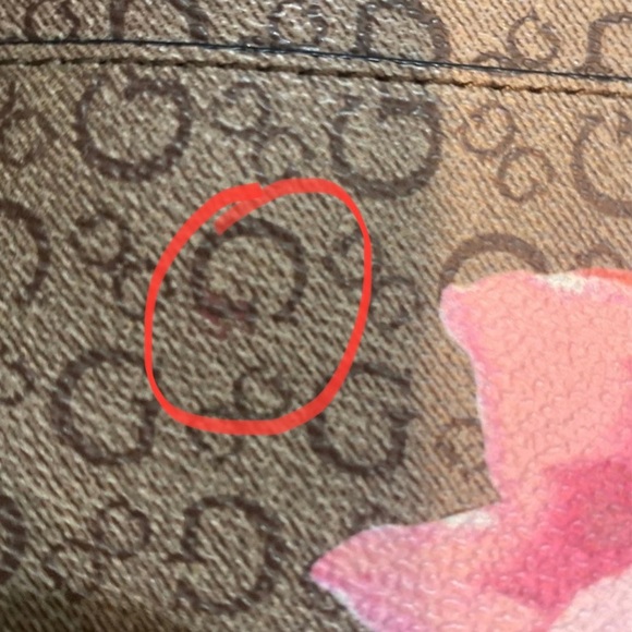 GUESS Signature Mocha multi pink Flowers Wristlet Wallet With Outer Slip Pocket - Picture 7 of 10